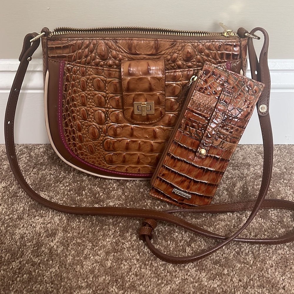 BRAHMIN Crossbody & Wallet COMBO •LIKE NEW• zero damage